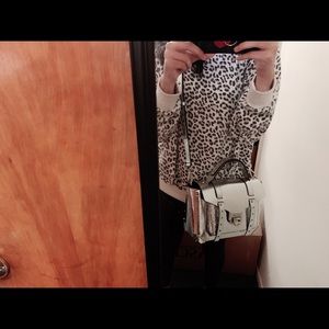 Micheal Korse Silver Crossbody handbag